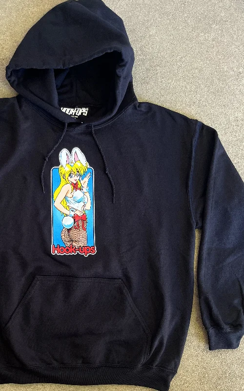 Bunny Girl Hooded Sweatshirt BLACK