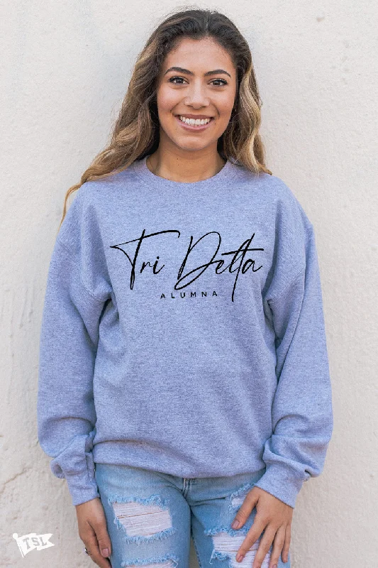 Delta Delta Delta Alum Script Crewneck