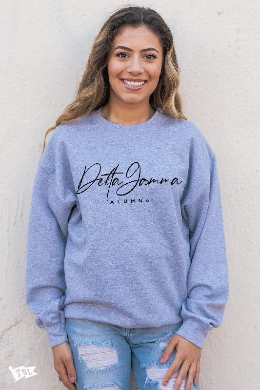 Delta Gamma Alum Script Crewneck