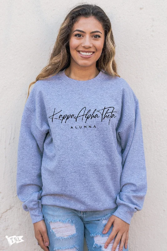 Kappa Alpha Theta Alum Script Crewneck