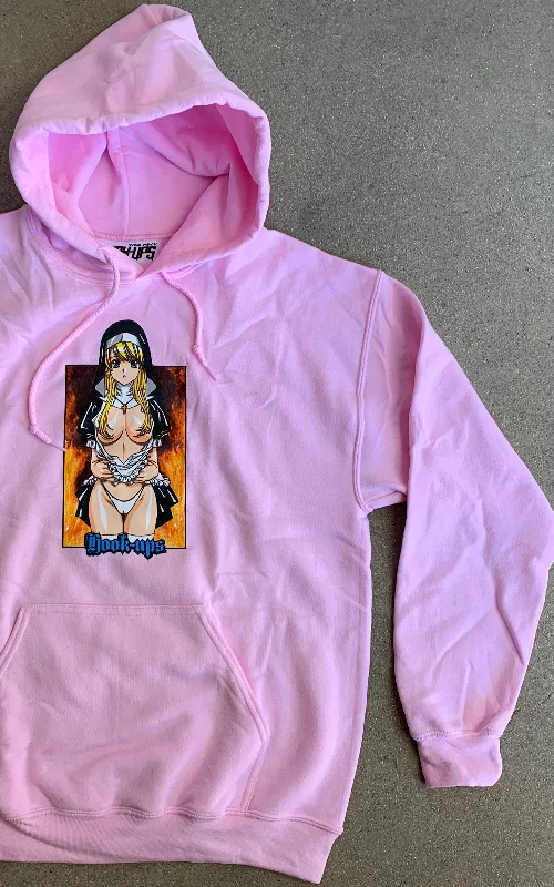 Nun Hooded Sweatshirt LIGHT PINK