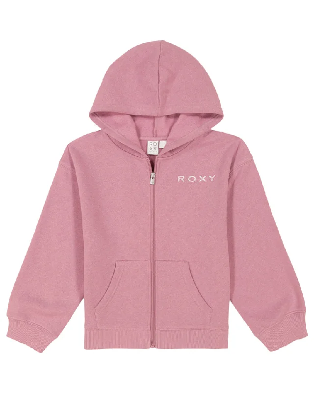 Roxy Girls OS Evening Hike Zip Sweatshirt-Mauve Orchid