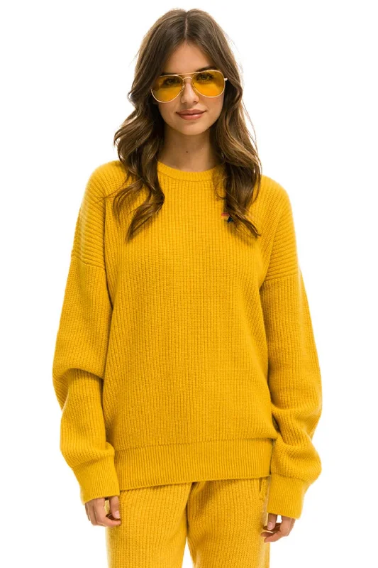 VINTAGE CABIN UNISEX CASHMERE SWEATER - GOLD