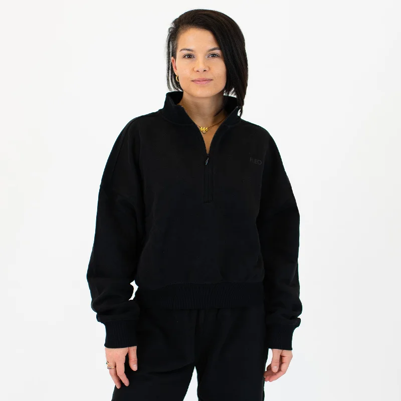 Weekender Half Zip Crop Sweatshirt