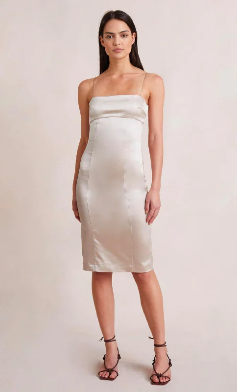 Heather Midi Dress - Champagne