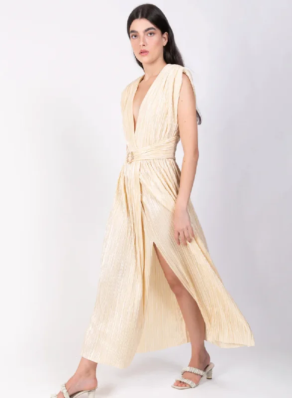 Lilliana Long Dress - Pale Yellow