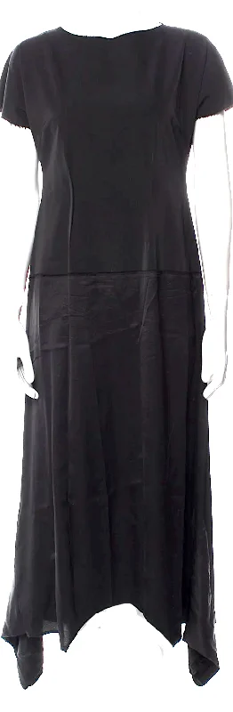 Maison Margiela Paris. MM6. Black Bateau Neckline Long Dress