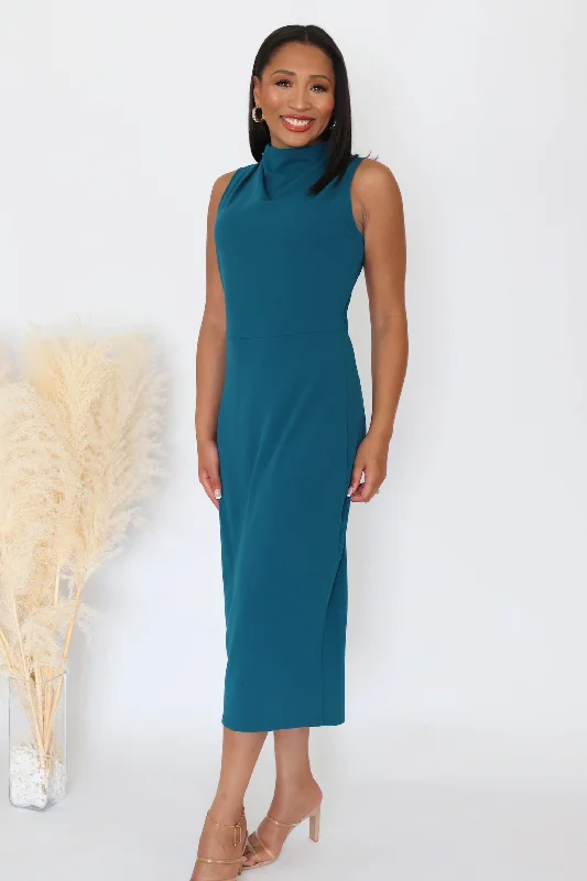 Reason To Celebrate Midi Dress - Teal