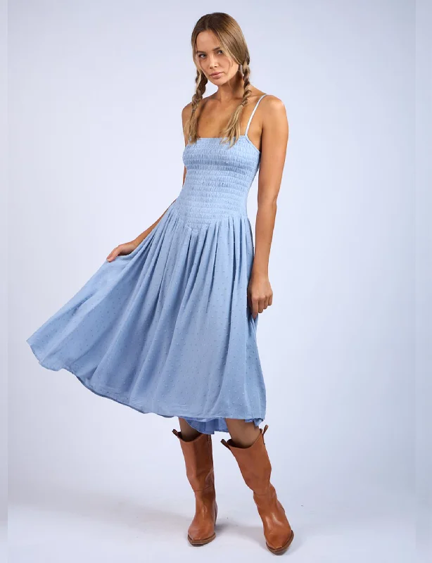 Skylar Midi Dress, Baby Blue