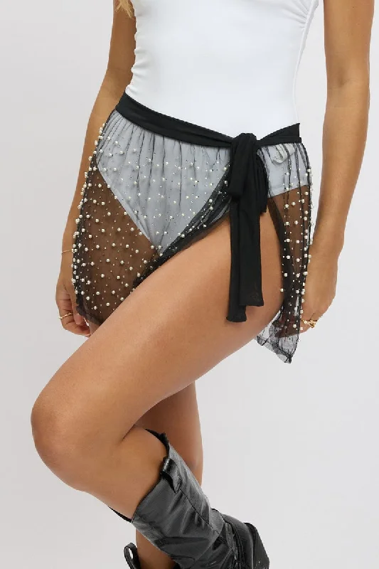 Black Tie Side Beach Festival Skirt