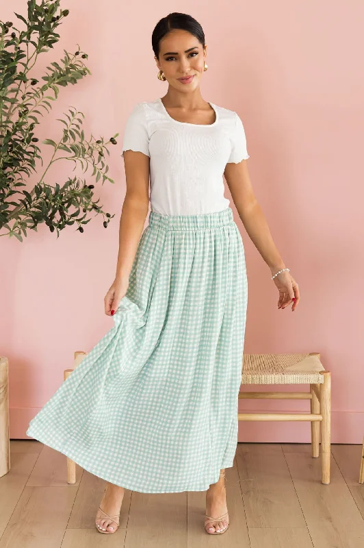 Secrets Ahead Gingham Skirt